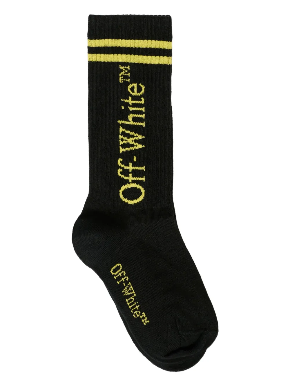 

Полосатые ребристые носки OFF-WHITE KIDS, черный