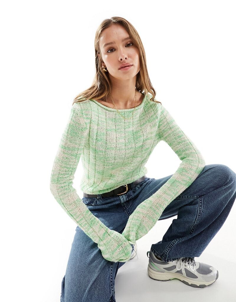 

Широкий топ в рубчик ASOS DESIGN космического цвета