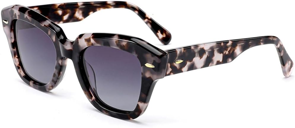 

Солнцезащитные очки с поляризованным покрытием в ацетатной оправе для женщин, геометрические солнцезащитные очки для мужчин, защита от ультрафиолета UV400 VFDHN, Light Tortoise