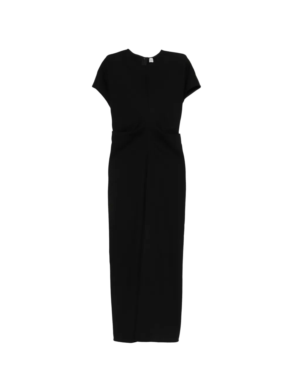 

Платье миди с короткими рукавами Toteme, черный