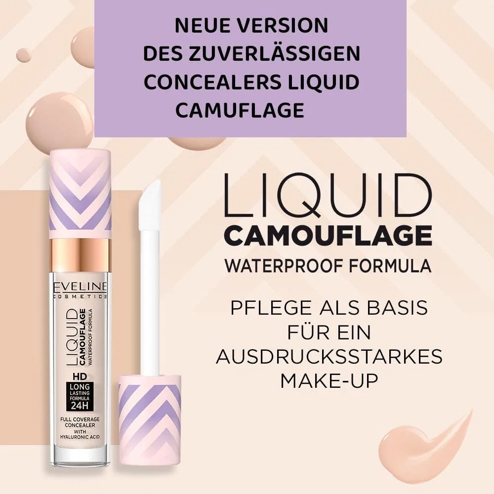 Водостойкий консилер «Liquid Camouflage» 01 от Eveline Cosmetics Eveline Cosmetics, Light (Fair) — фото 3
