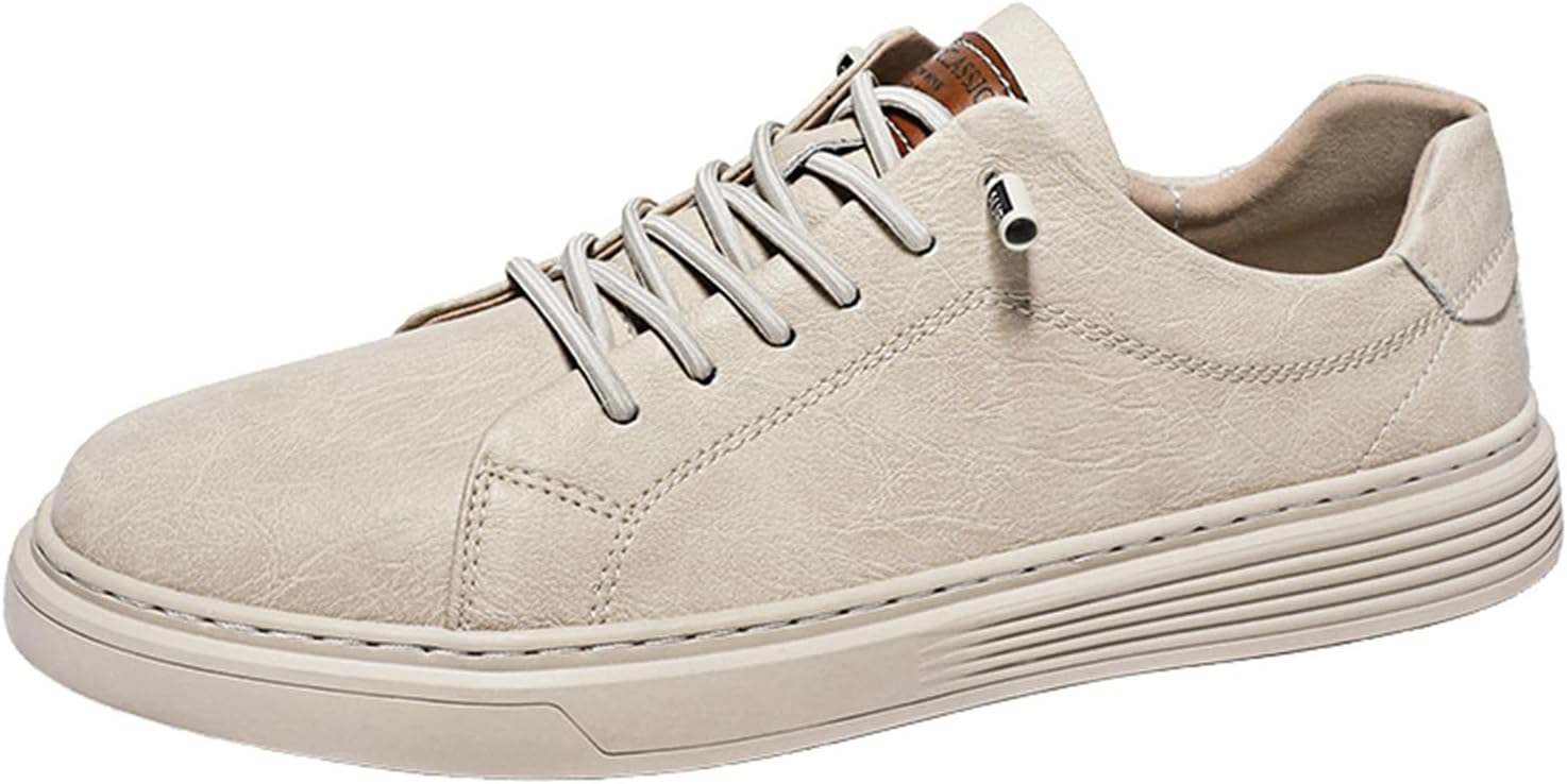 

Мужские туфли-кроссовки JiuQing, модные оксфорды, повседневные низкие с шнуровкой, бежевый