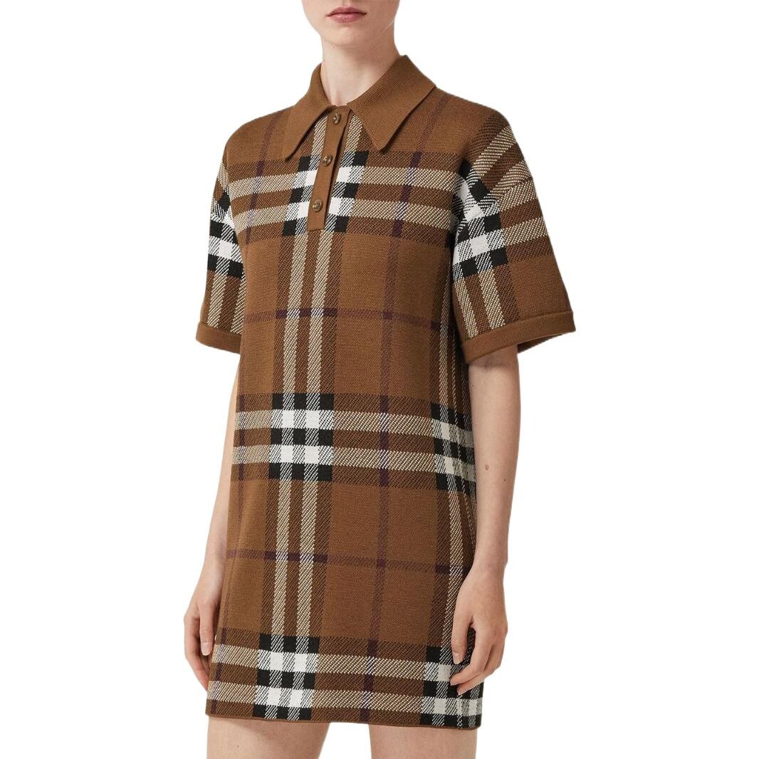 Платье-рубашка Burberry, женское, темно-коричневый — фото 4