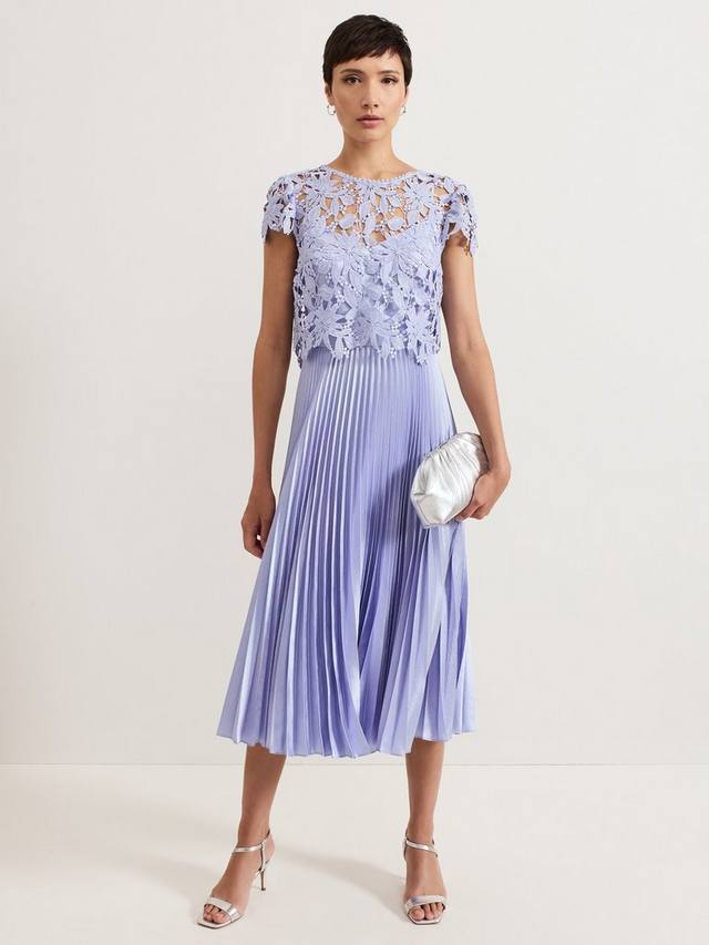 

Атласное кружевное платье даны Phase Eight, цвет Pale Blue