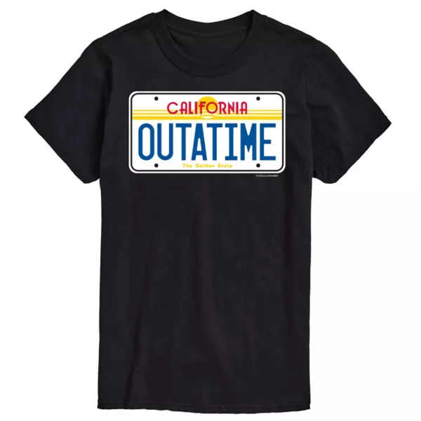 

Футболка с принтом "Outatime" из фильма "Назад в будущее" для больших размеров Licensed Character, черный