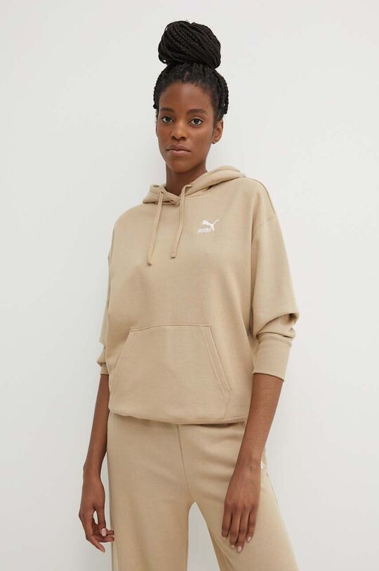 

Хлопковая толстовка Puma, бежевый