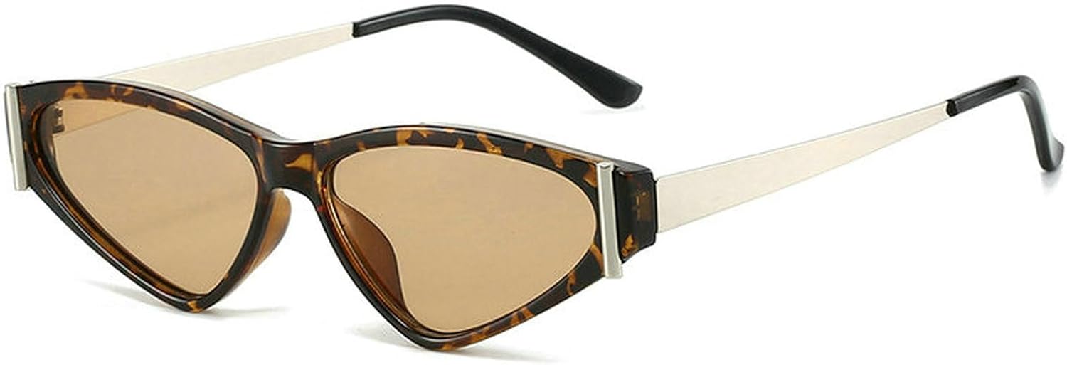 

Солнцезащитные очки COTIA «Кошачий глаз» маленького размера для женщин и мужчин, милые, с выразительным дизайном, треугольной формы, ретро, ​​узкие, в стиле «кошачий глаз», крутые, в стиле хип-хоп, Leopard