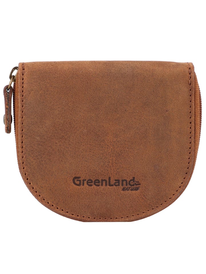 

Кошелек для монет Черногория из кожи с RFID, 10 см, натуральный цвет Greenland Nature
