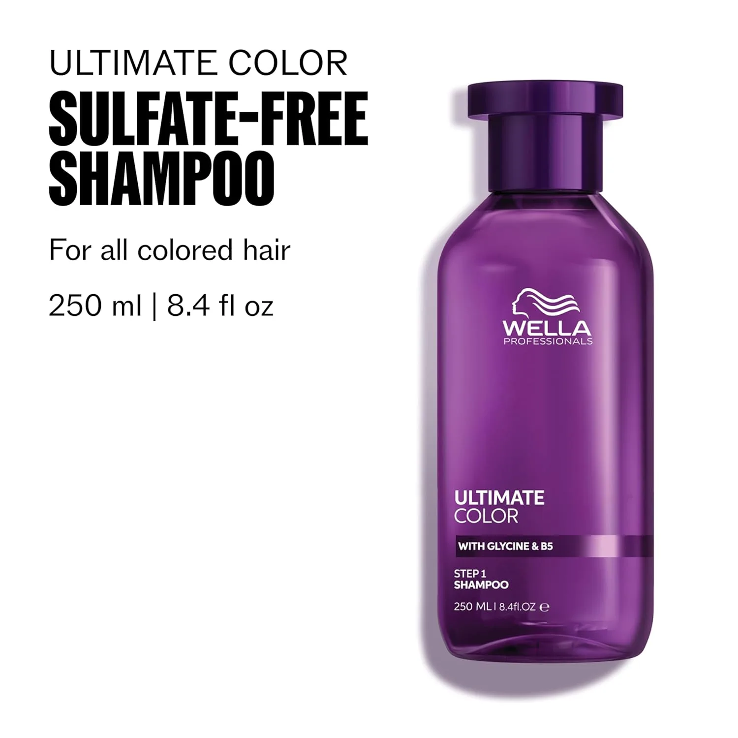 Шампунь Wella Professionals Ultimate Color Shampoo | Для сохранения яркости цвета и успокаивающая кожу головы формула | Без сульфатов | Для всех типов окрашенных волос 248 мл (.) — фото 2