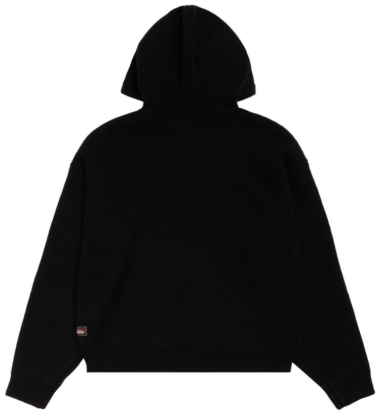 Худи Stussy Quarter Zip Knit, черный — фото 2
