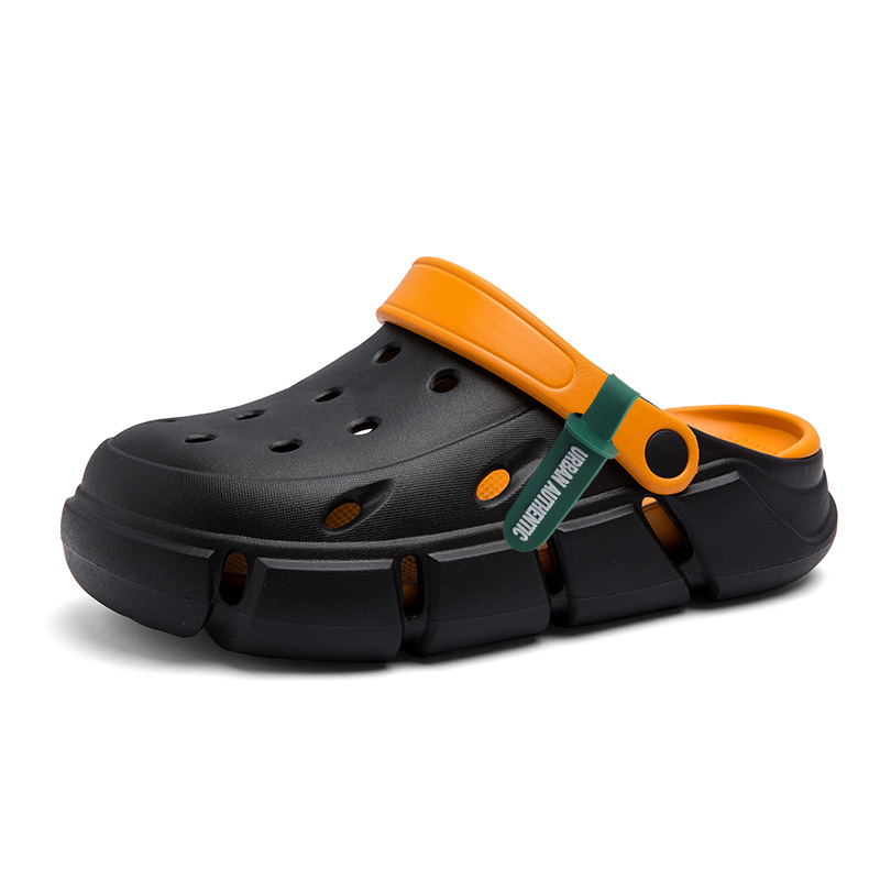 

URBAN AUTHENTIC Клоги унисекс черно-оранжевые, цвет Black Orange