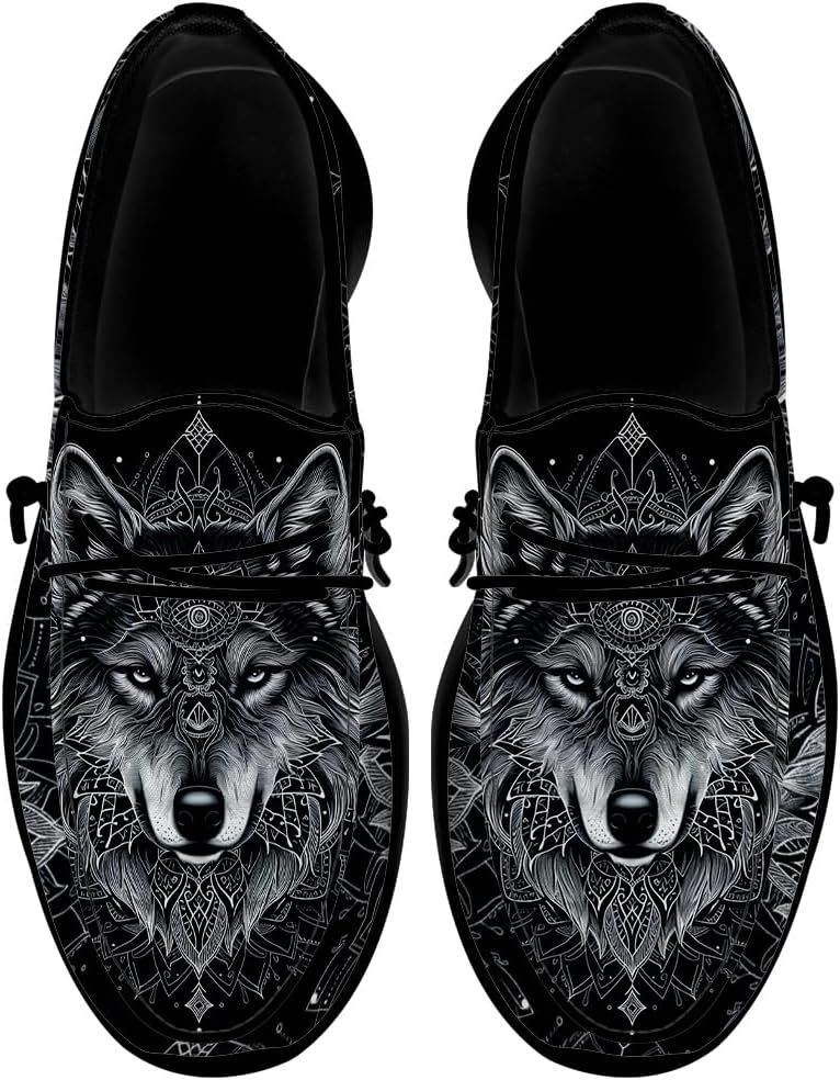 

Лоферы Wolf с принтом мандалы Quorax, белый/черный