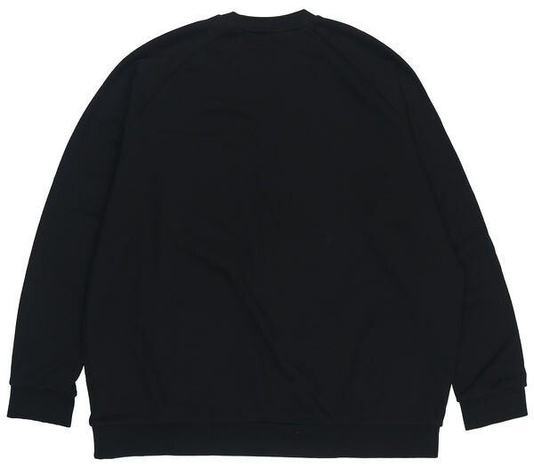 Толстовка Men's adidas originals Tresoil Crew Large Logo Sports Pullover Round Neck Black, черный — фото 2