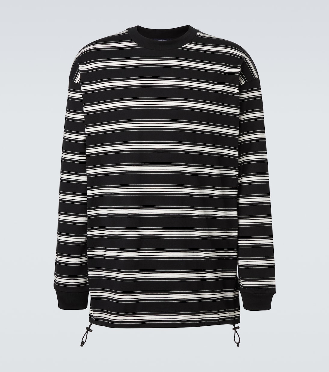 

Футболка из хлопкового джерси в полоску Comme des Garçons Homme, Black White