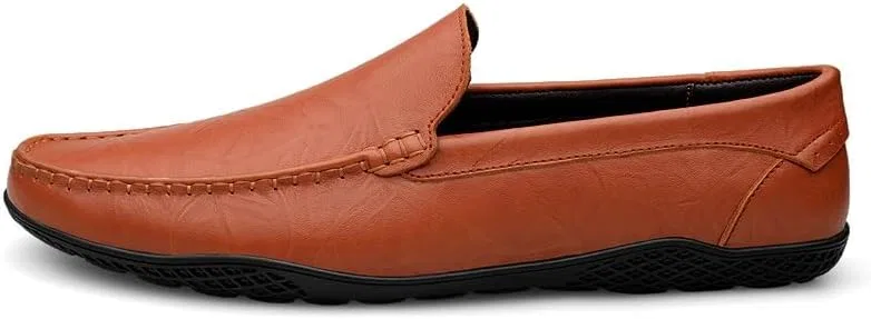 Лоферы кожаные Loafers for Men Light Brown PUGHGAETZF — фото 4