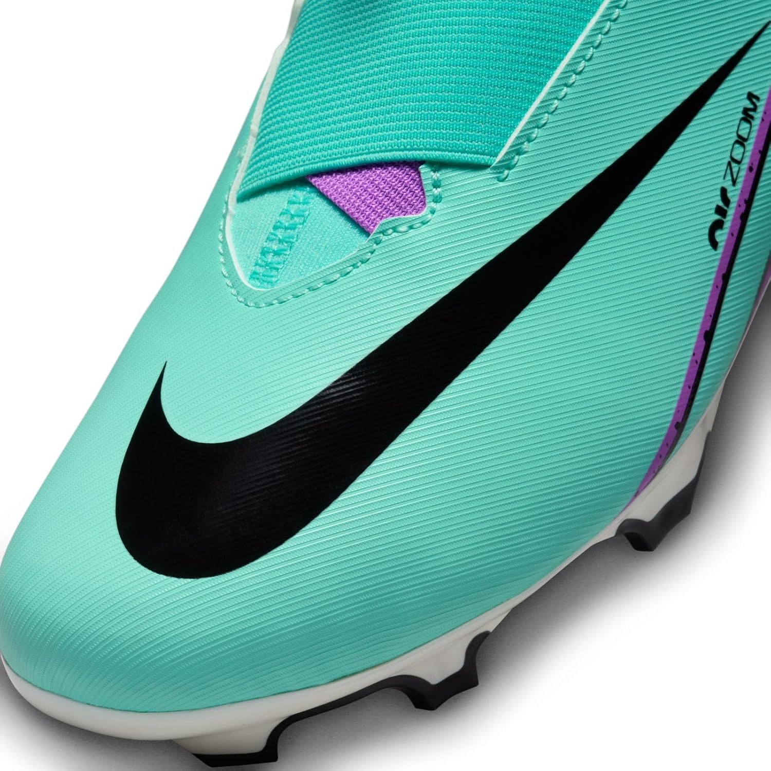 Детские кроссовки Nike Zoom Superfly 9 Acad Fg/Mg (унисекс), белый/черный/бирюзовый — фото 4