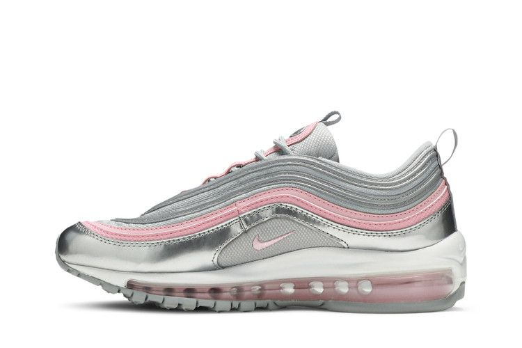 Кроссовки Nike Air Max 97 GS 'Pink Silver', серебряный — фото 4