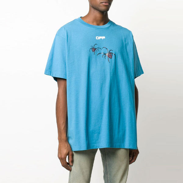 Футболка arachno arrow print printing short sleeve loose fit blue Off-White, голубой — фото 3