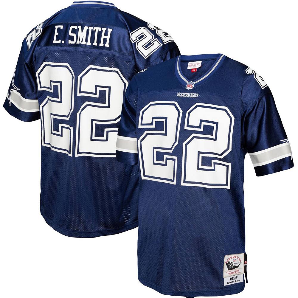 

Мужская футболка темно-синего цвета Mitchell & Ness Emmitt Smith Dallas Cowboys 1996 Legacy Replica, цвет Cow Navy