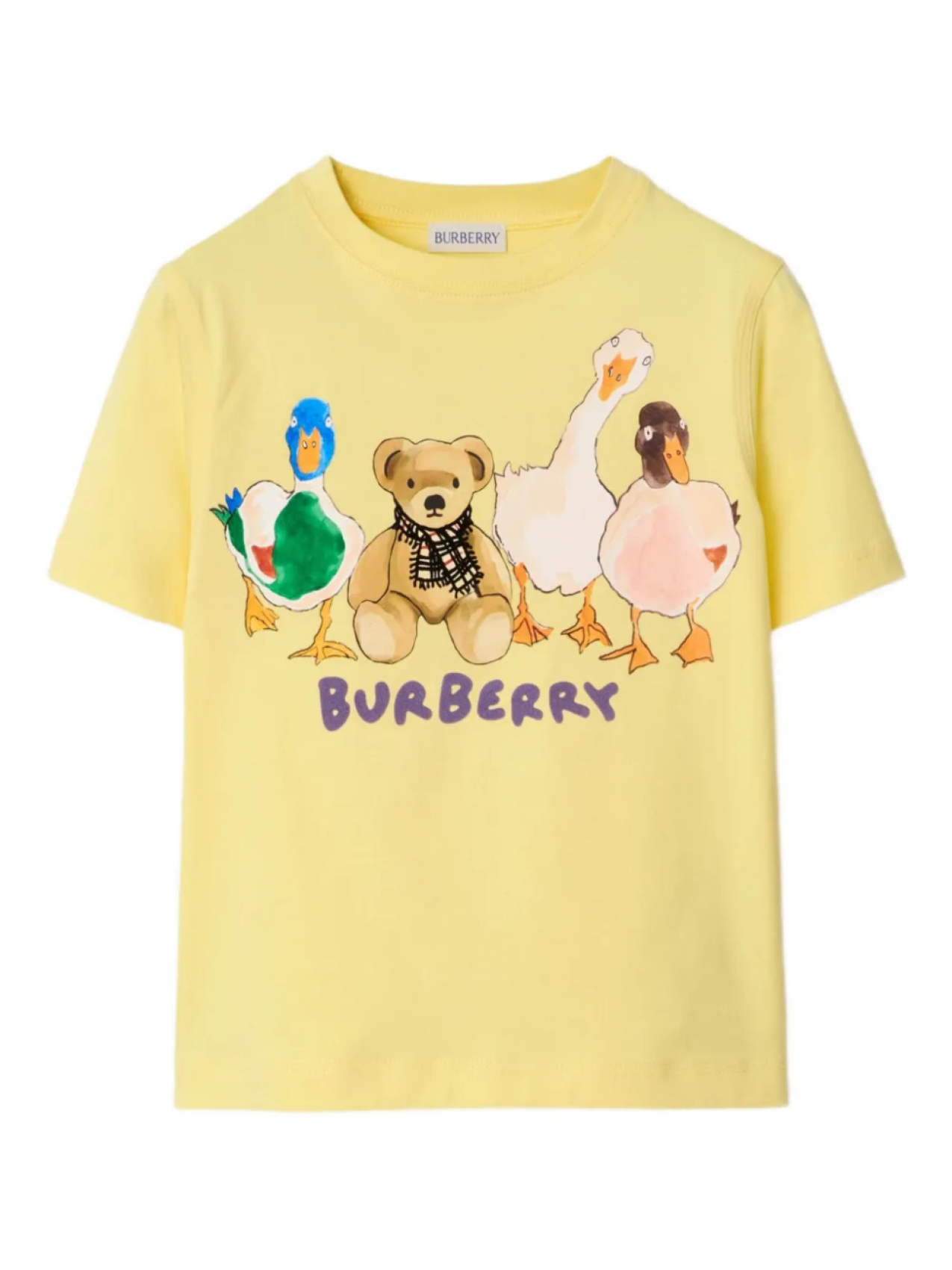 

Футболка Burberry Kids с изображением медведя Томаса и его друзей, желтый