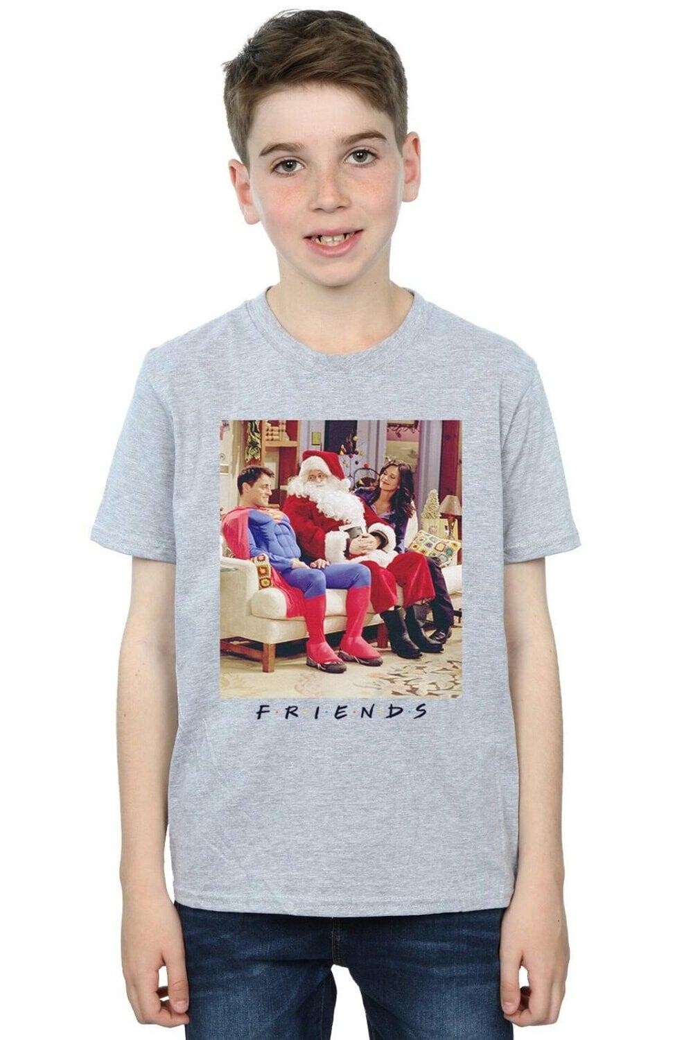 

Футболка Супермен и Санта Friends, серый