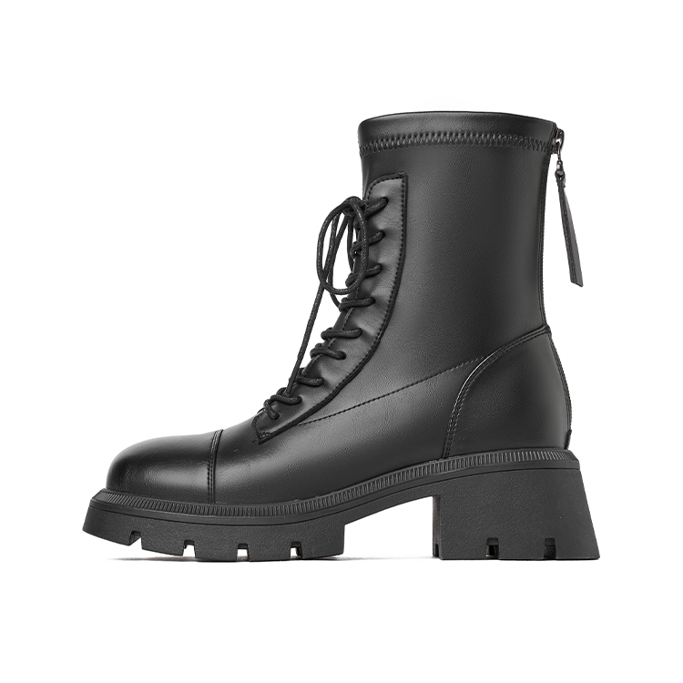 JOSINY Черные женские угги на платформе 5,5 см с меховой подкладкой, цвет Black (Fleece-Lined)