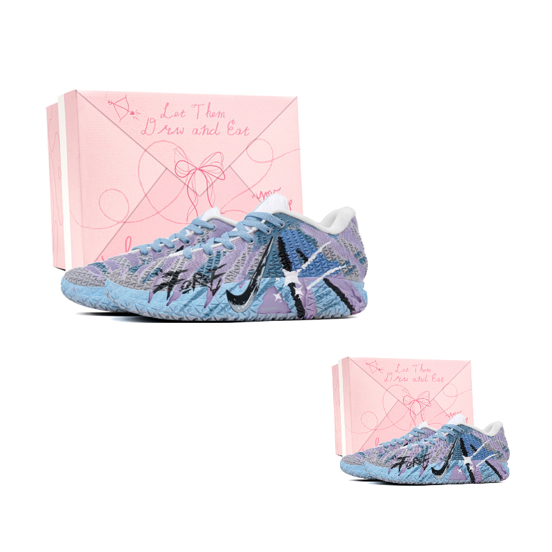 

Nike Кроссовки баскетбольные Ja Morant 3 Purple Blue Star Abrasion Resistant Low top Unisex Blue Purple