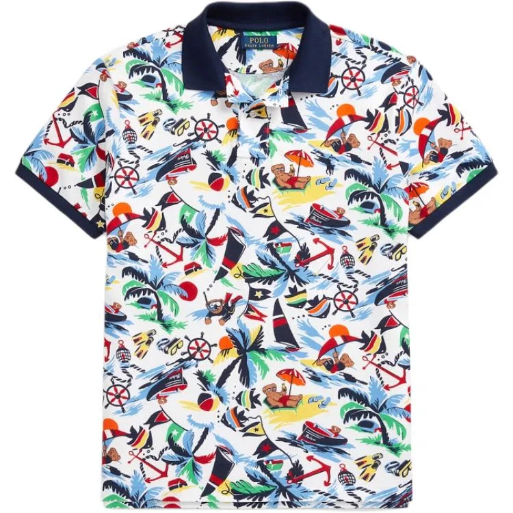 Поло Polo Ralph Lauren Bear SS26 Custom Slim Fit мужское мультиколор