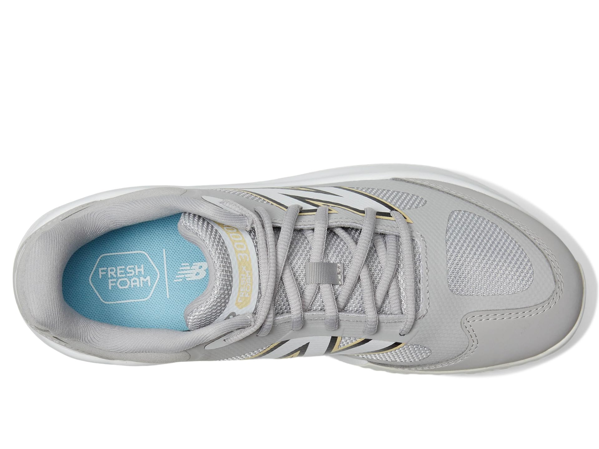 Кроссовки New Balance Fresh Foam 3000v7 Turf-Trainer, цвет Raincloud/White — фото 2