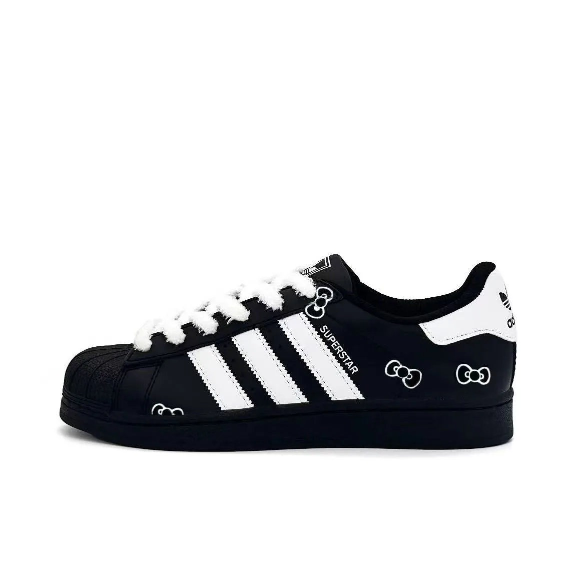 Adidas Originals Кроссовки для скейтбординга Superstar 2 Sniper Butterfly Leather Low top детские черные