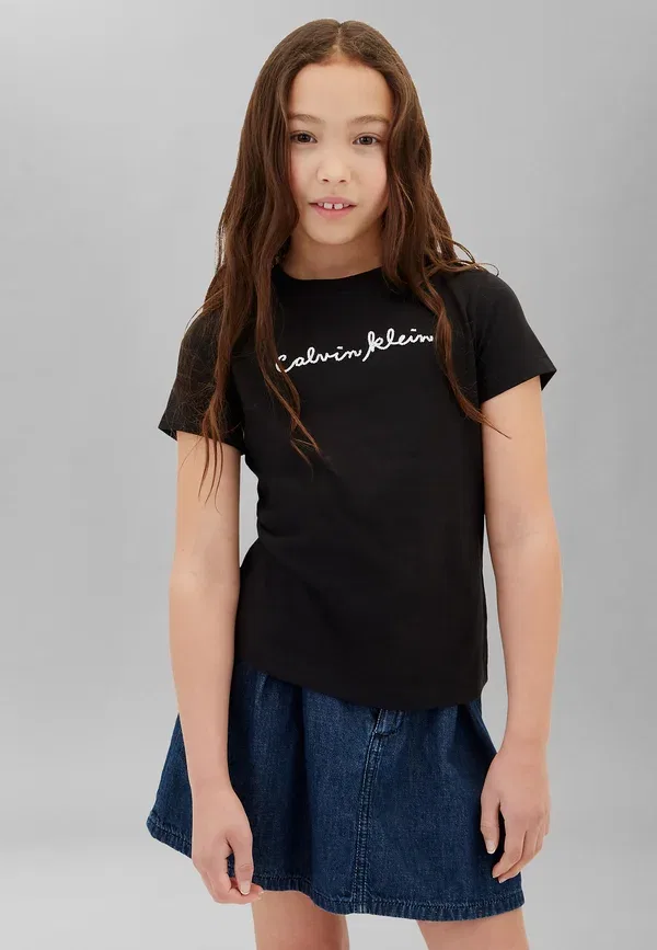 Футболка Calvin Klein Jeans Seasonal small aw slim tee ss print t-shirt, черный — фото 2