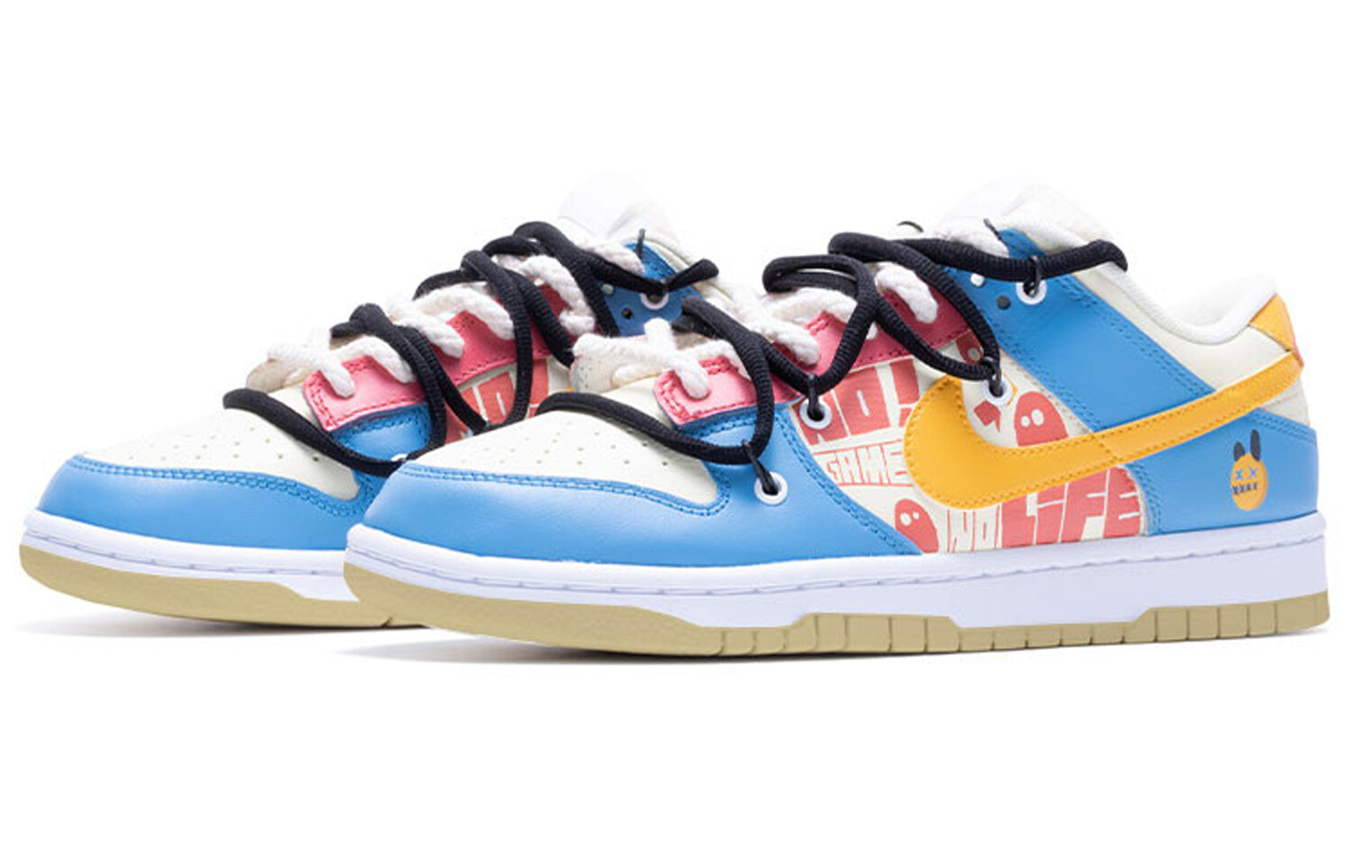 

Кроссовки Nike Dunk Skateboard Shoes Men Low-Top Yellow Blue
