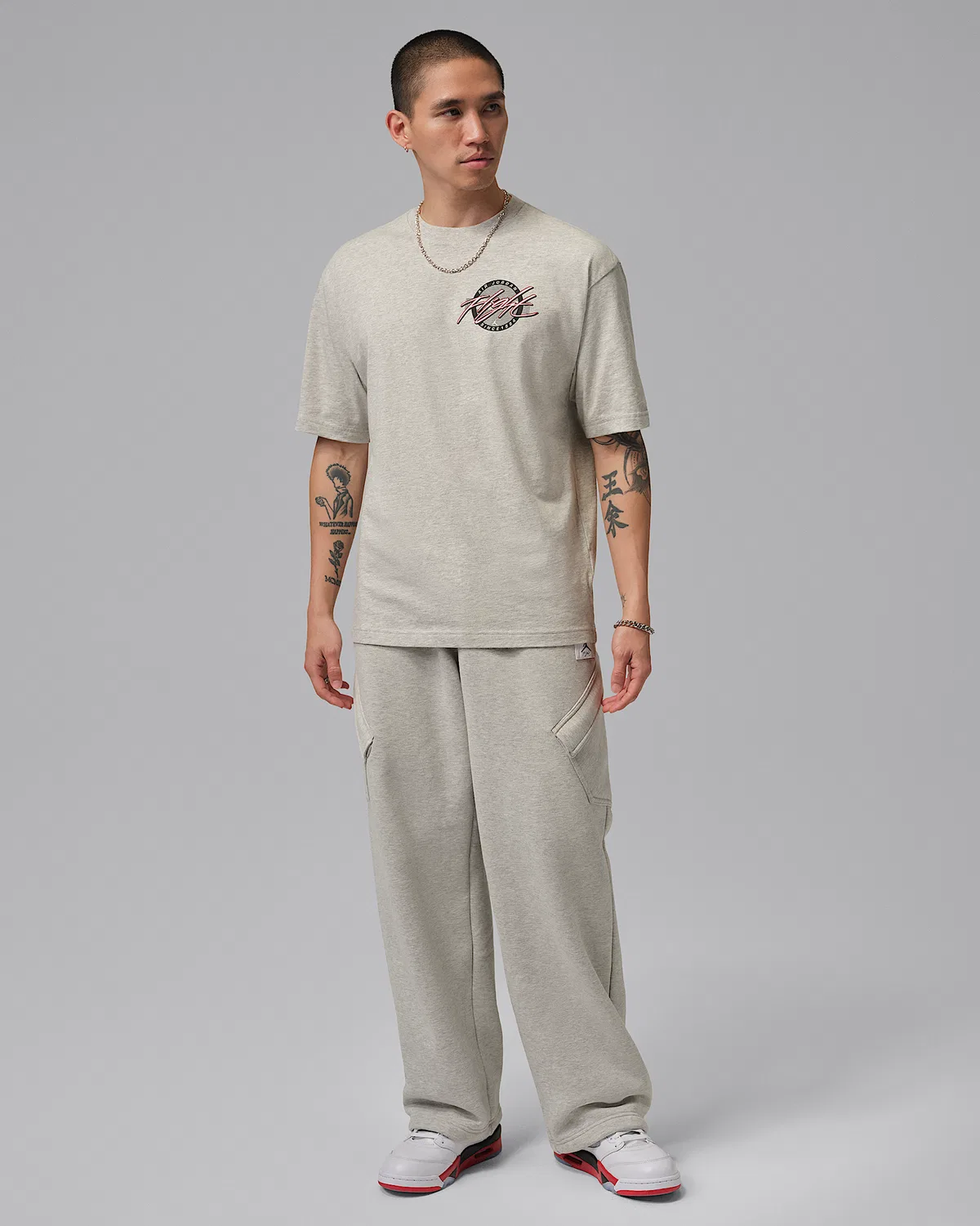 Мужская футболка Jordan Flight, Grey Heather — фото 4