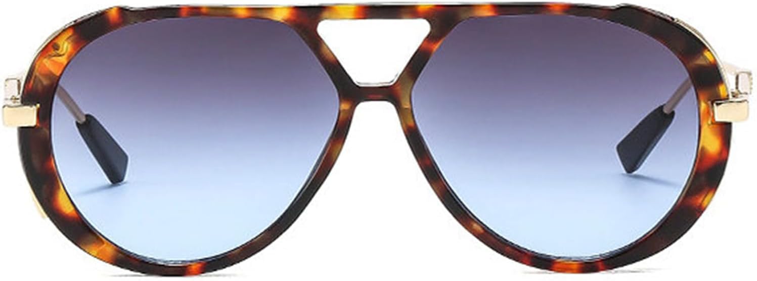 

Классические металлические ретро-солнцезащитные очки овальной формы для женщин в винтажном стиле, в стиле «пилот» и панк, летние модные очки с защитой от УФ-излучения UV400, размер S65 helena, Blue