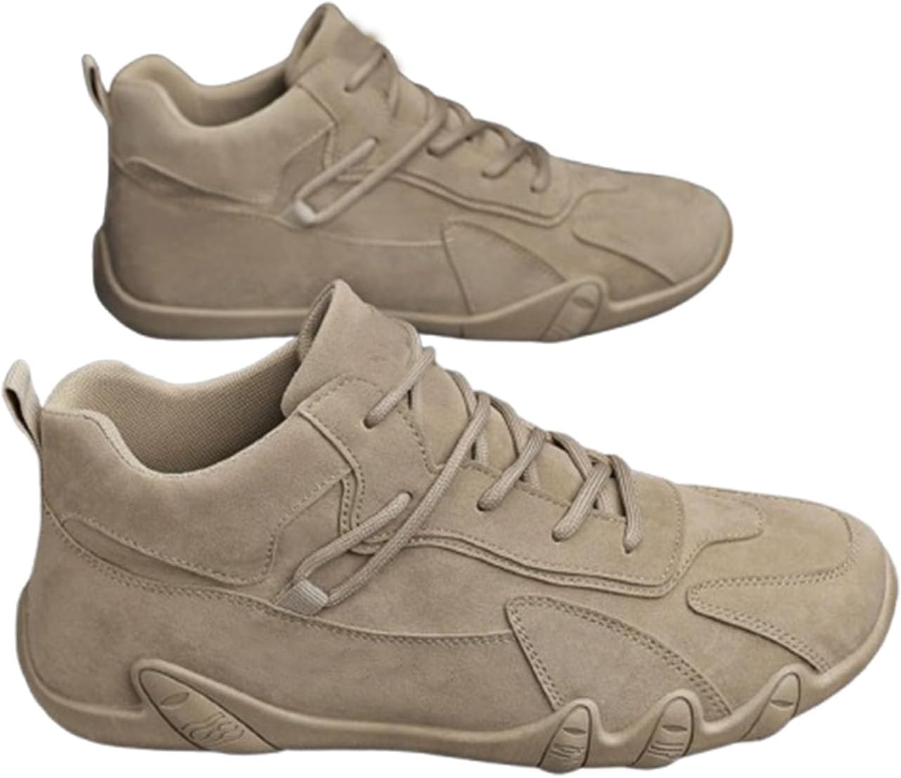 

Мужские зимние ботинки высокие с флисовой подкладкой, снегоступы для мужчин, водонепроницаемые ботинки с усиленным носком, противоскользящая ПВХ подошва для походов, повседневной носки, ботинки и зимняя обувь Generic, хаки