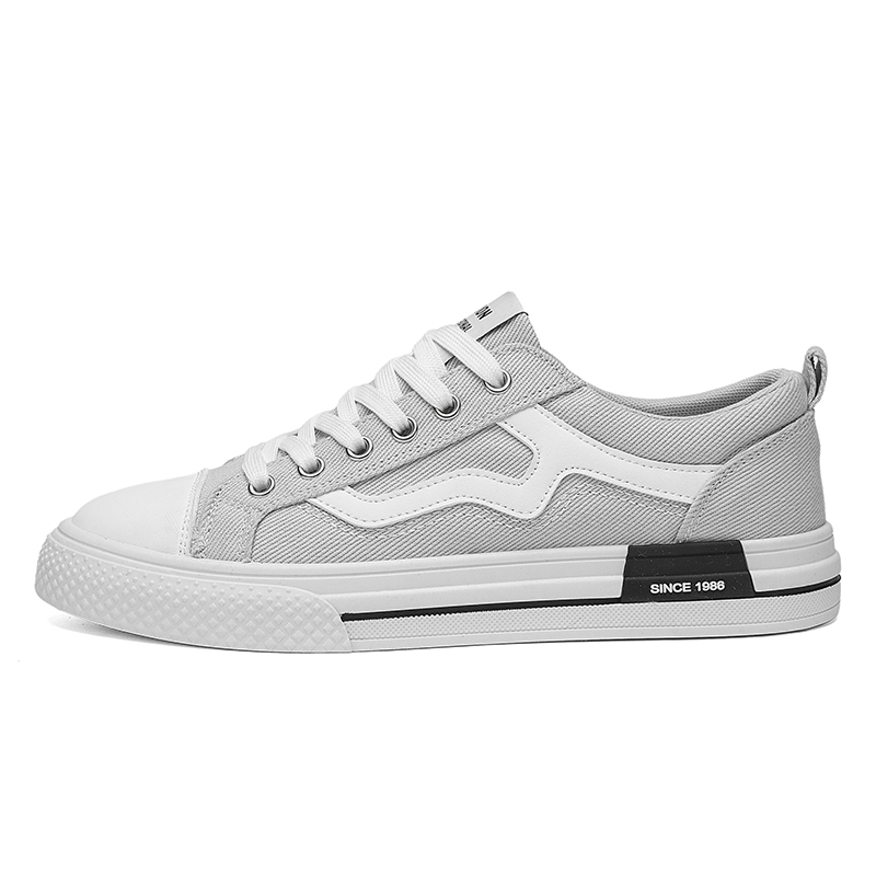 

JANECO Серые мужские противоскользящие износостойкие дышащие кеды на низком ходу, цвет Gray