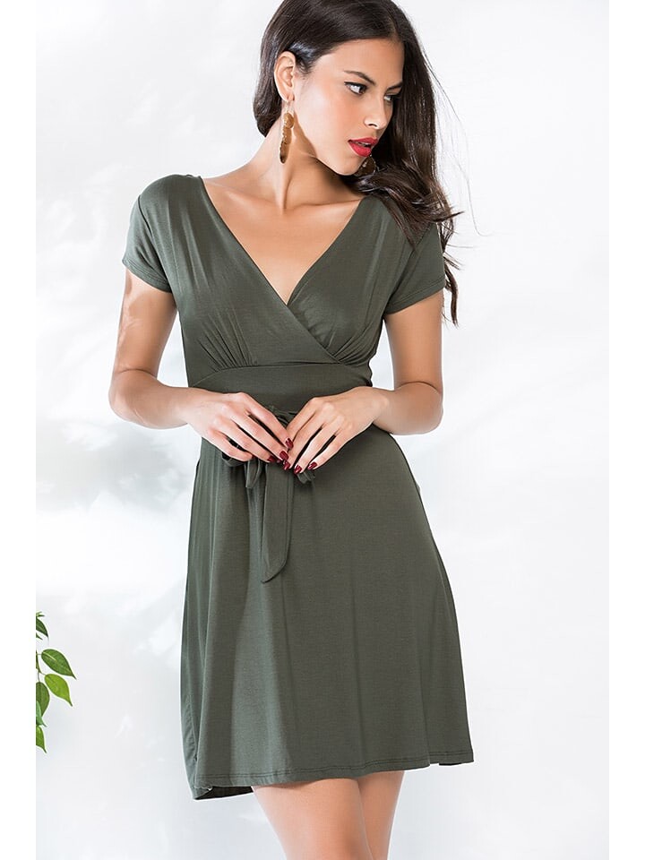 

Короткое платье Milan Kiss, хаки