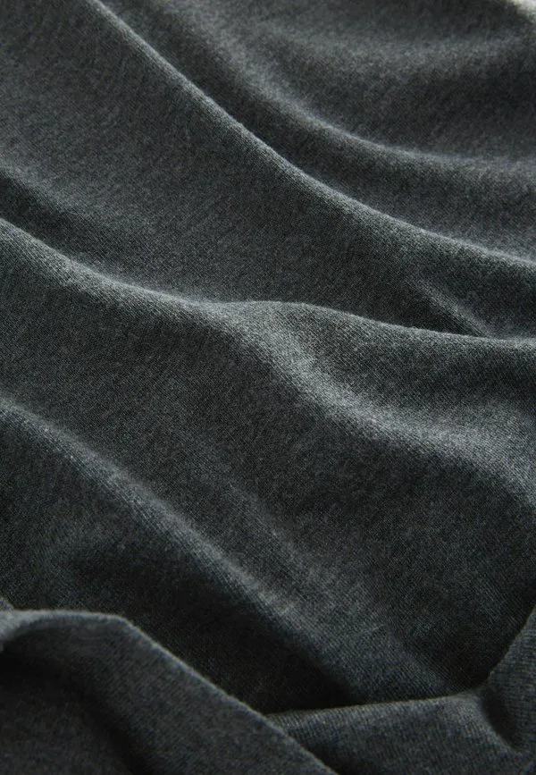 Свободная посадка, плотная базовая футболка Next, Grey Dark Marl — фото 4