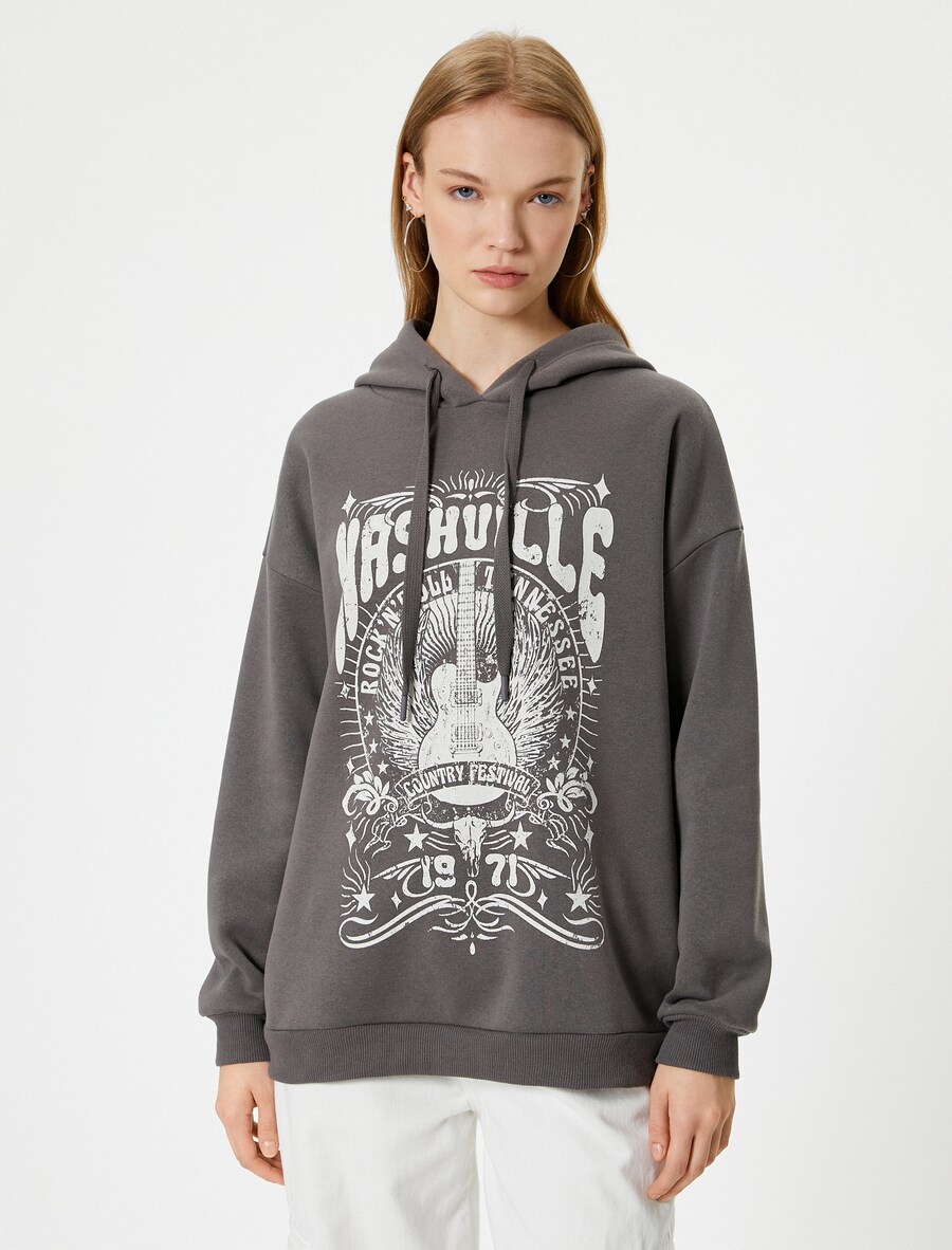 

Толстовка Koton, цвет Anthracite/Light grey