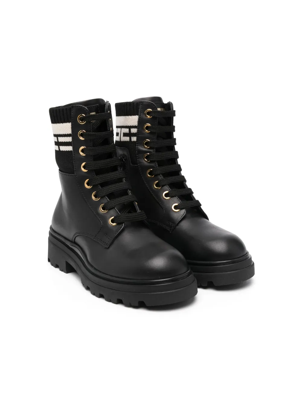 

Ботинки с логотипом Elisabetta Franchi La Mia Bambina, черный