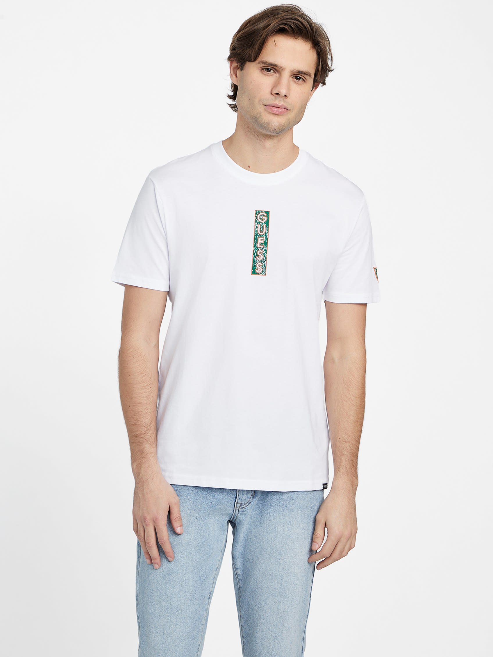 

Футболка с логотипом Ghom Guess Factory, цвет pure white