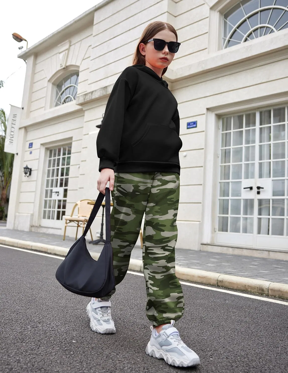 Детский спортивный костюм оверсайз Arshinet, 2 предмета, Black&camouflage — фото 4