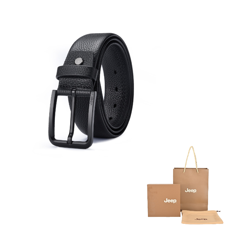 

Ремень мужской из натуральной кожи Top Grain, 3,5 см Jeep, черный