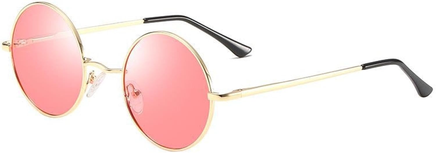 

Солнцезащитные очки с защитой UV400 | Женские и мужские, маленькие, круглые | Линзы конфетных цветов для занятий спортом на открытом воздухе и вождения DSVIGF, C5 Ocean Pink