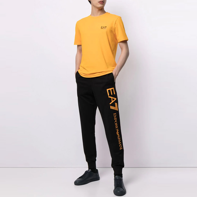 EA7 Вязаные спортивные брюки мужские черные EMPORIO ARMANI — фото 3