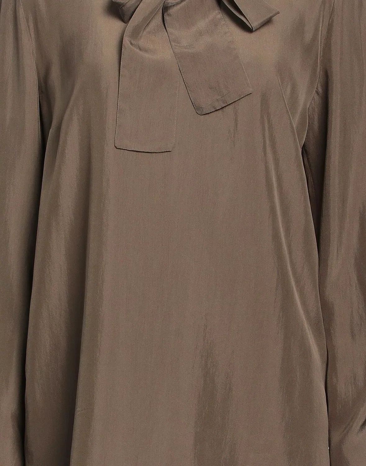 Блуза с бантом из шелка Military green DSQUARED2 — фото 4