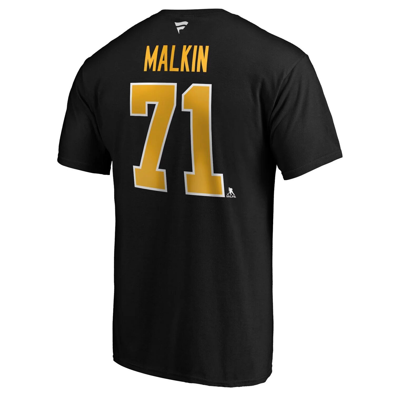 Мужская черная футболка с логотипом Evgeni Malkin Team Pittsburgh Penguins с аутентичным именем и номером Stack Fanatics — фото 3