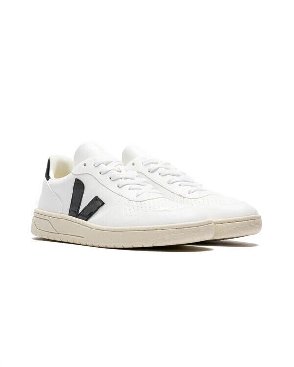 

Кроссовки Veja V-10 VX0702901B мужские бело-черные кожаные комфортные повседневные