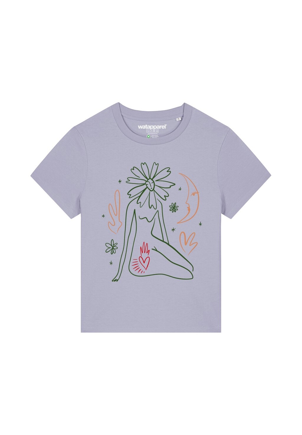 

Футболка с принтом LOVE AND FLEX watapparel, фиолетовый