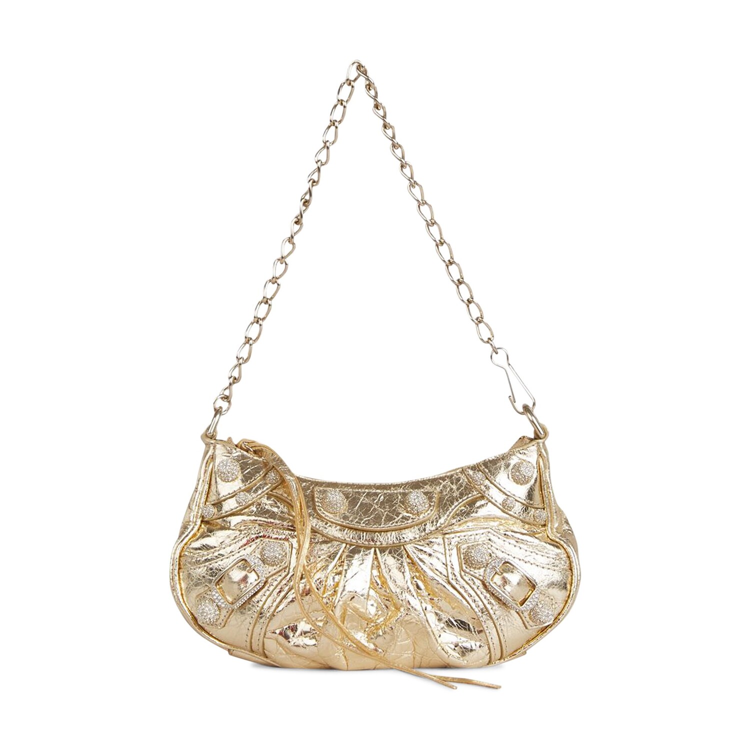 

Мини-кошелек Balenciaga Le Cagole с цепочкой, светло-золотой